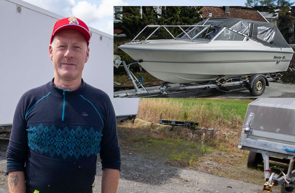 Ernst Grindheim lover ut døsør i håp om at det frekke båttjuveriet blir oppklara. Båten på bilete er noko nyare enn den som er stolen. ARKIVFOTO/MONTASJE: TORSTEIN TYSVÆR NYMOEN / WESTERMOEN AS