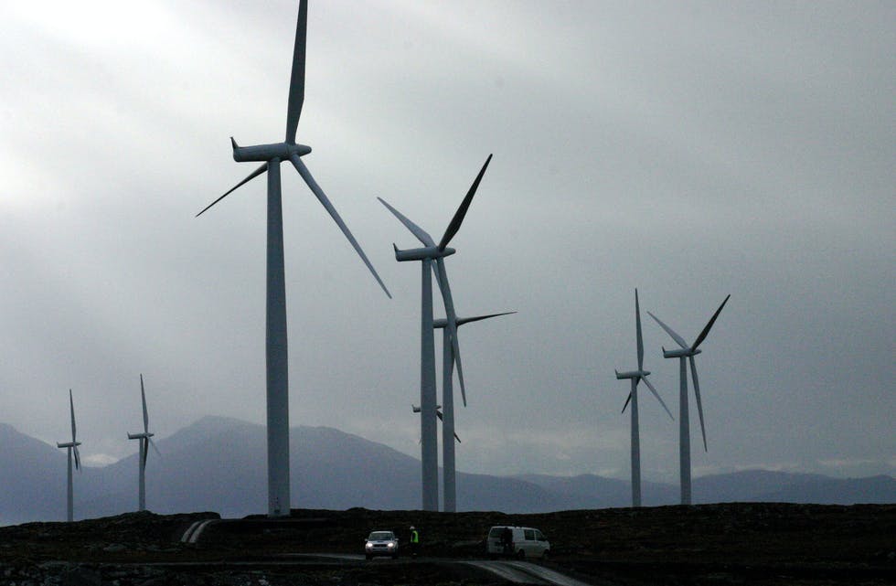 Norge først og deretter Tyskland og Spania, i vindkraftutbygging 2020.
Arkivfoto: Kjell Herskedal / SCANPIX .