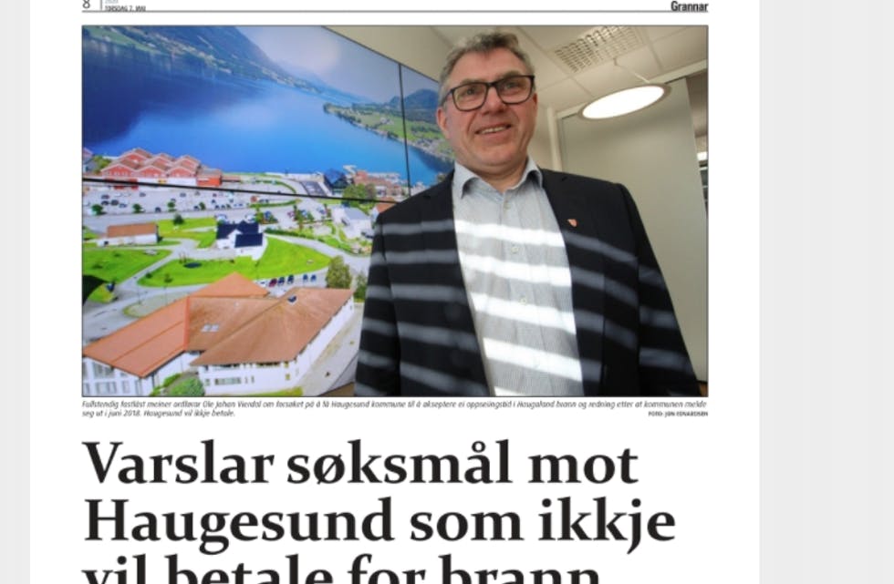 Faksimile frå Grannar 7. mai 2020.